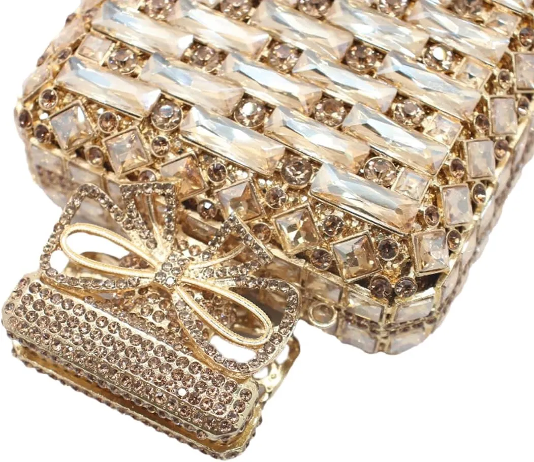 UMREN Women's Perfume Shaped Rhinestone Clutch Purses Sparkly Diamond Box Evening Bag Glitter Party Wedding Handbag
