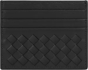 Unaone Slim Minimalist Wallet - Credit Card Holder, Leather Front Pocket Wallet Card Case for Men & Women, Black