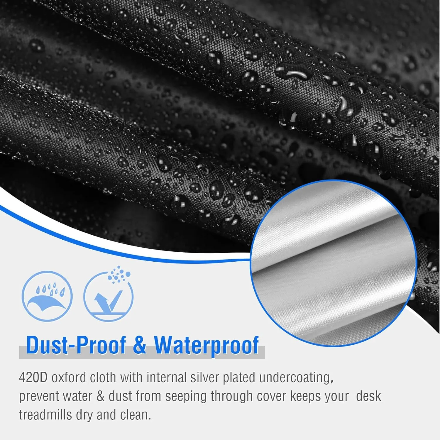 Under Desk Treadmill Cover, Dust-Proof Walking Pad Cover, Waterproof Protective Cover for Walking Treadmill Office Under Desk(Cover Only)