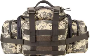 UNISTRENGH Tactical Assault Gear Sling Pack Hiking Duffle Fanny Packs MOLLE Compact Utility Military Waist Range Bag Heavy Duty EDC Camera Shoulder Backpack (ACU camouflage)