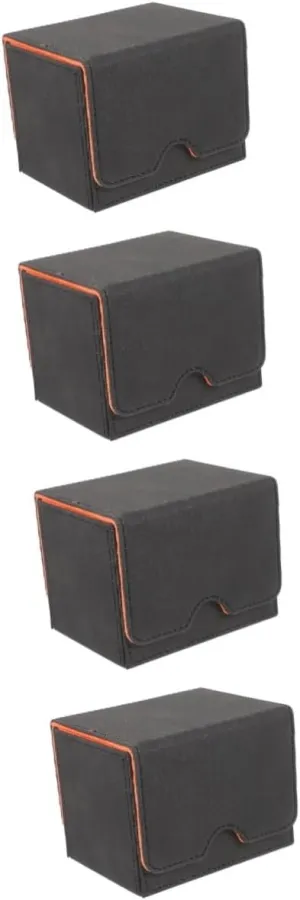 UPKOCH 4pcs Playing Card Case Organizer Pu Storage Box for Decks Scratch-resistant Card Holder Compact Design for Easy Carrying for