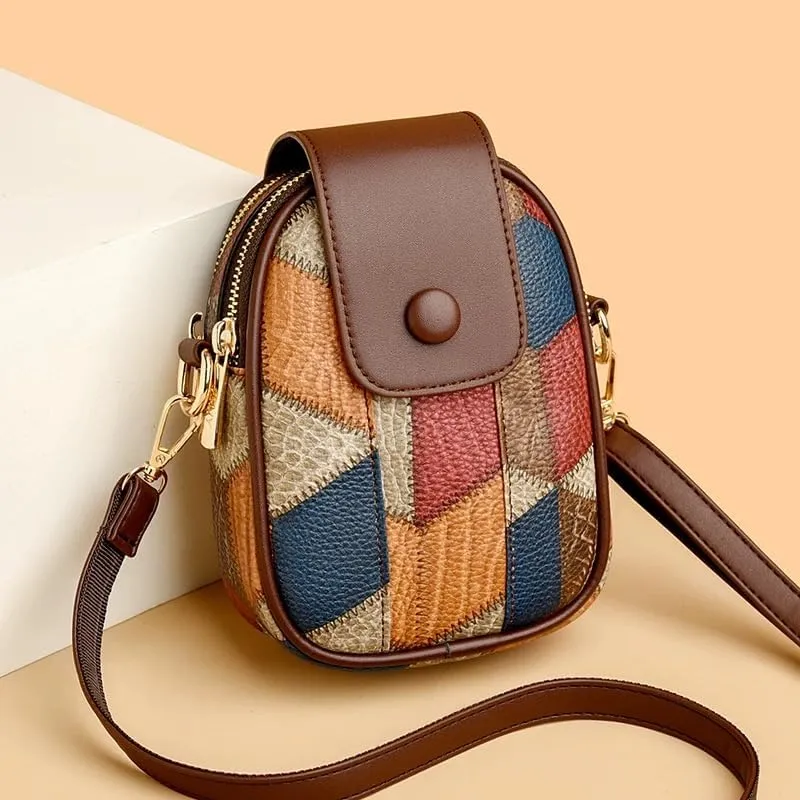 Urban Chic Leather Crossbody – Compact & Versatile Phone Bag for Women
