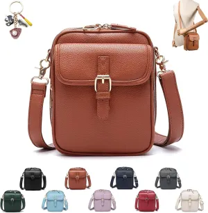 Urvash Crossbody Leather Bag for Women, Adjustable Shoulder Strap, Multi-Slot Multifunctional Large Capacity Bags