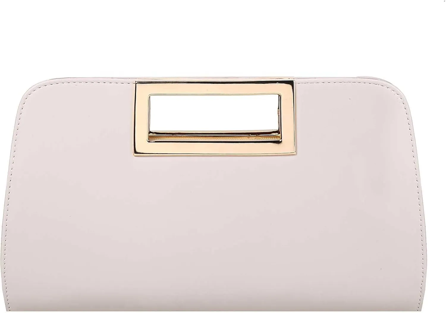 VASCHY Clutch Purse for Women,Fashion Vegan Leather Cut-Out Handle Evening Handbag Crossbody Shoulder Bag for Wedding,Party
