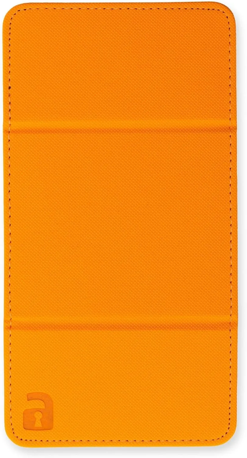 Vault X Trading Card Sideloading Deck Box, 100  sleeved cards, Premium Exo-Tec Material, Card Holder Storage Box, Detachable Magnetic Lid, for MTG Commander Game, TCG (Orange)