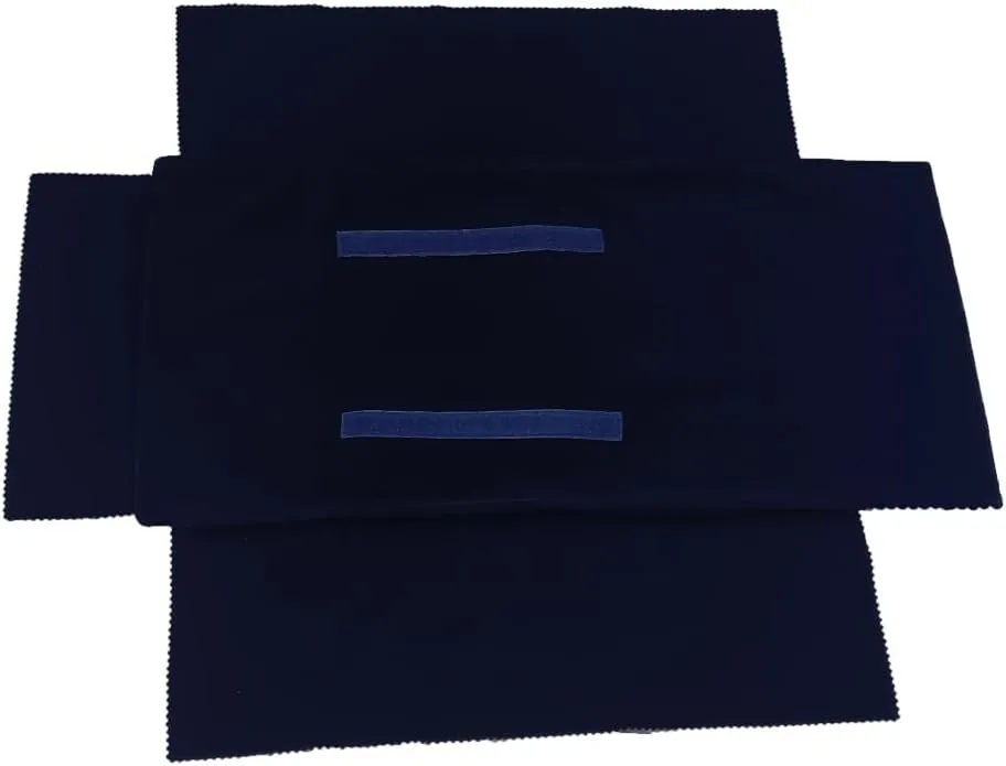 Velet Travel Jewelry Case Roll Bag Organizer for Necklace Bracelet Black Gray Velvet (Blue)