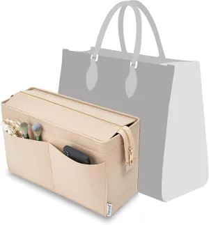 Vercord Felt Purse Organizer Insert Onthego 35 Handbag Tote Bag Organizer Bag in Bag with Removable Zipper