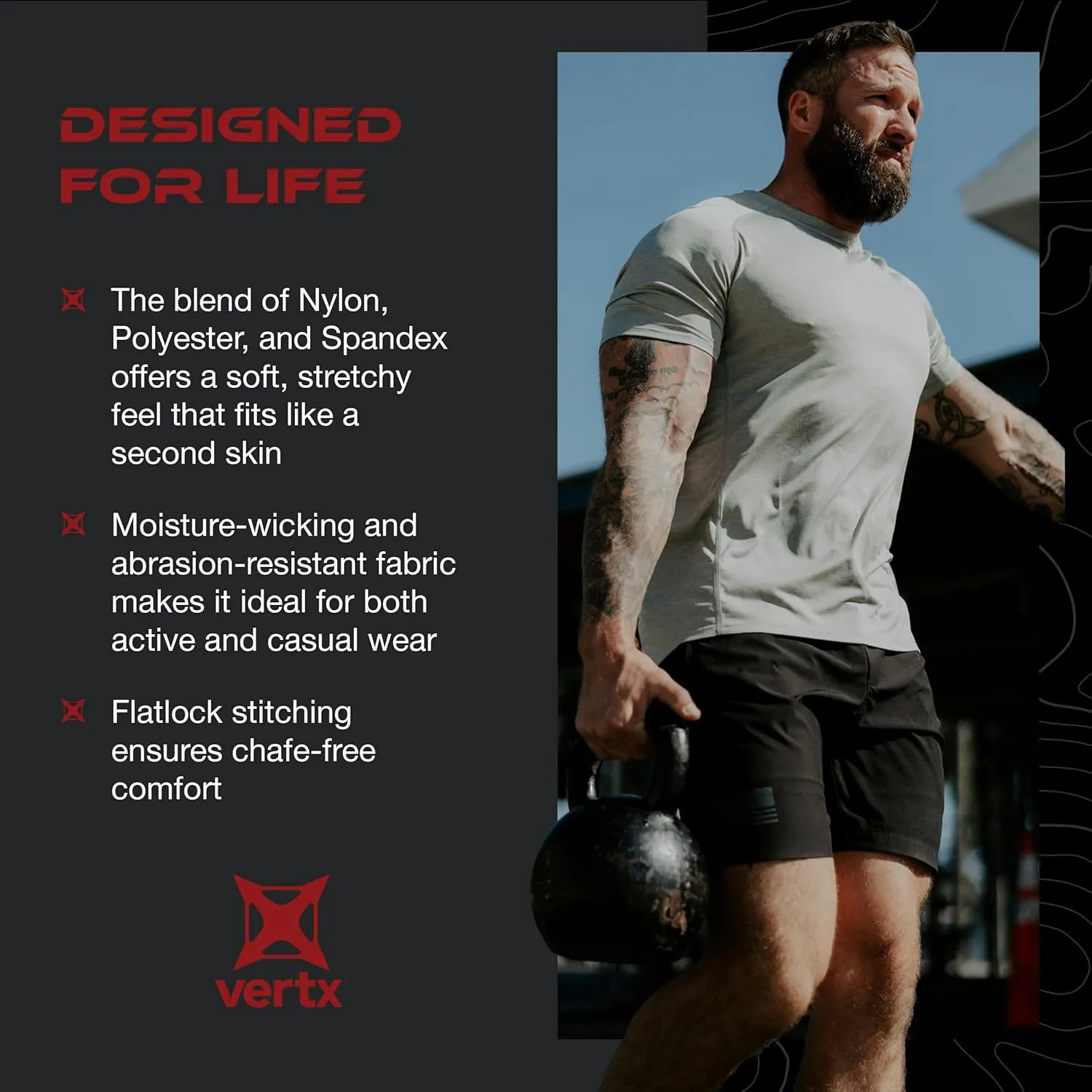 Vertx Men’s Journey Performance Short Sleeve Shirt, Lightweight, Moisture-Wicking, Breathable, Relaxed-Fit