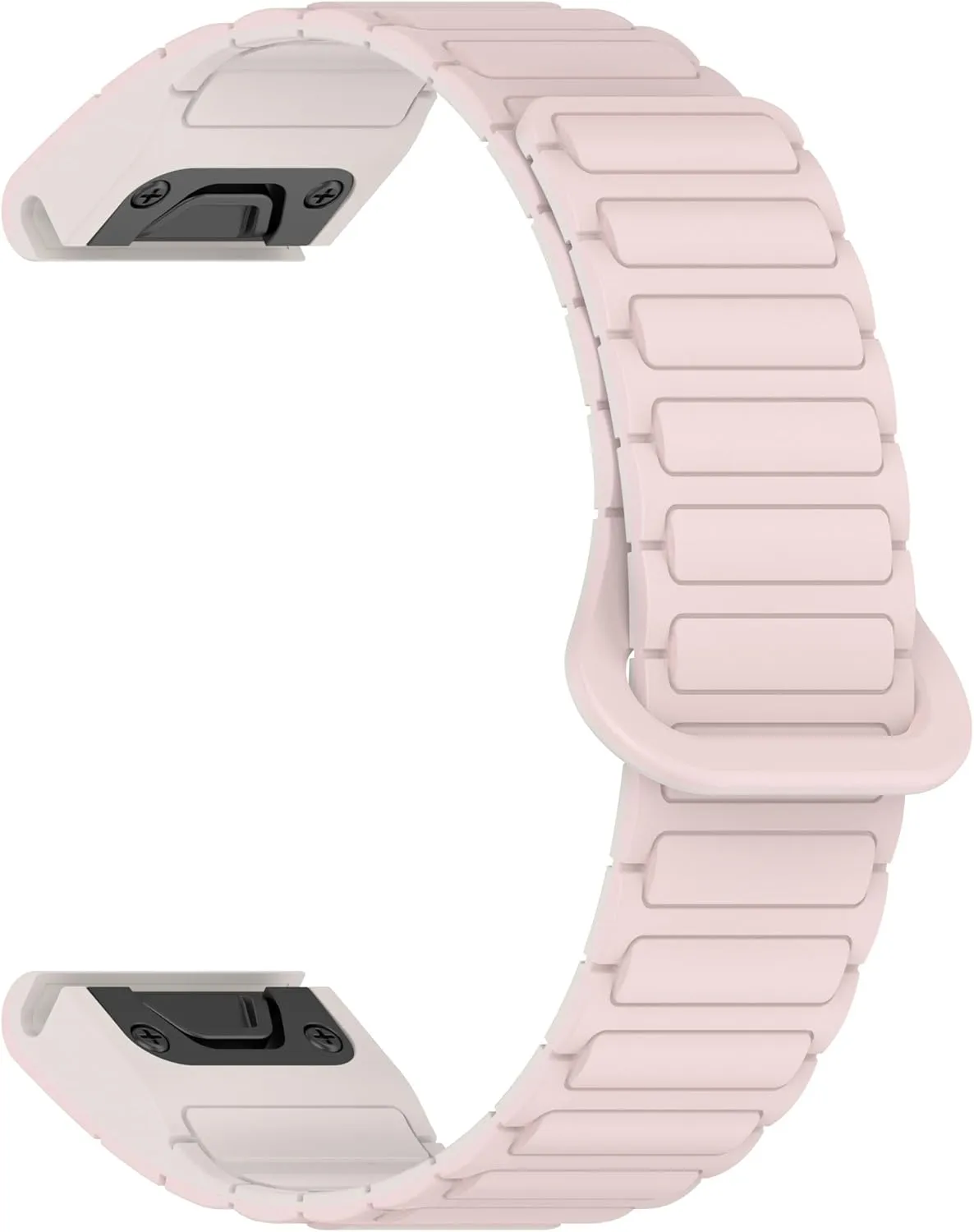 VeveXiao Rugged Magnetic Silicone Strap Compatible with Garmin Fenix 8 43mm/Fenix 7s/Fenix 5S/Fenix 6S,20mm Quick Fit Strong Magnet link Silicone Sport Replacement Strap Men Women