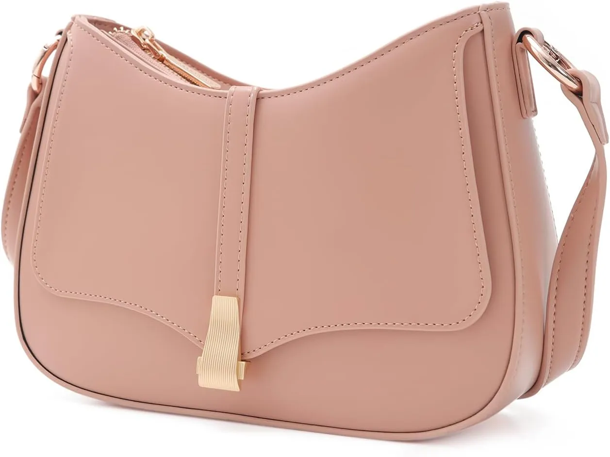 Vintage Crescent Shoulder Bag for Women - Genuine Leather Retro Clutch & Tote
