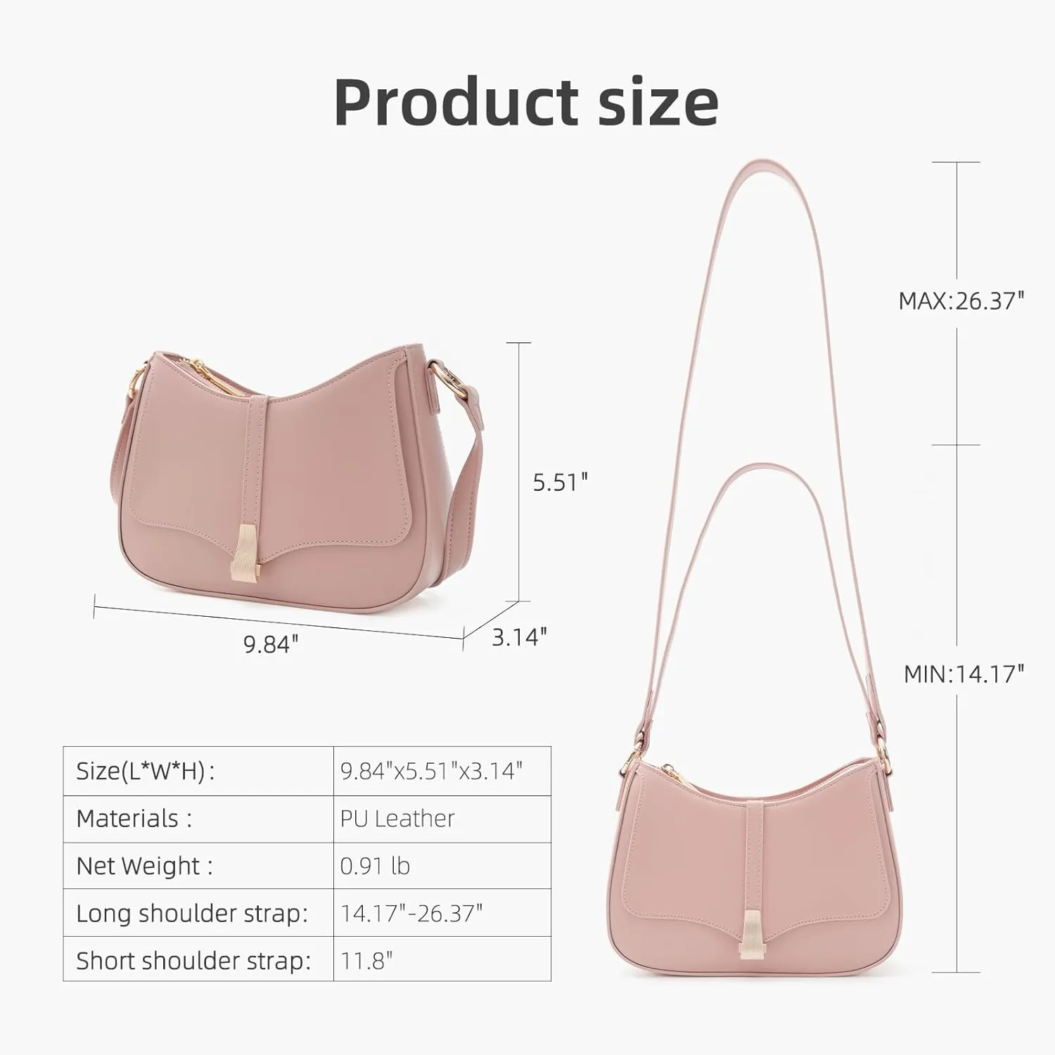 Vintage Crescent Shoulder Bag for Women - Genuine Leather Retro Clutch & Tote