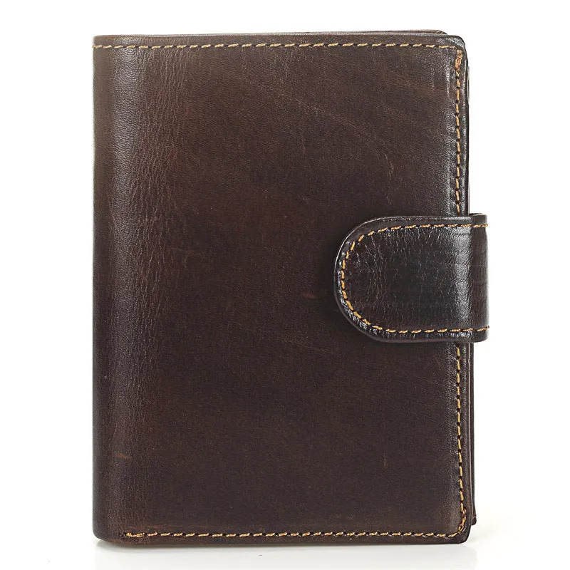 Vintage leather coin purse layer leather vertical leather bag