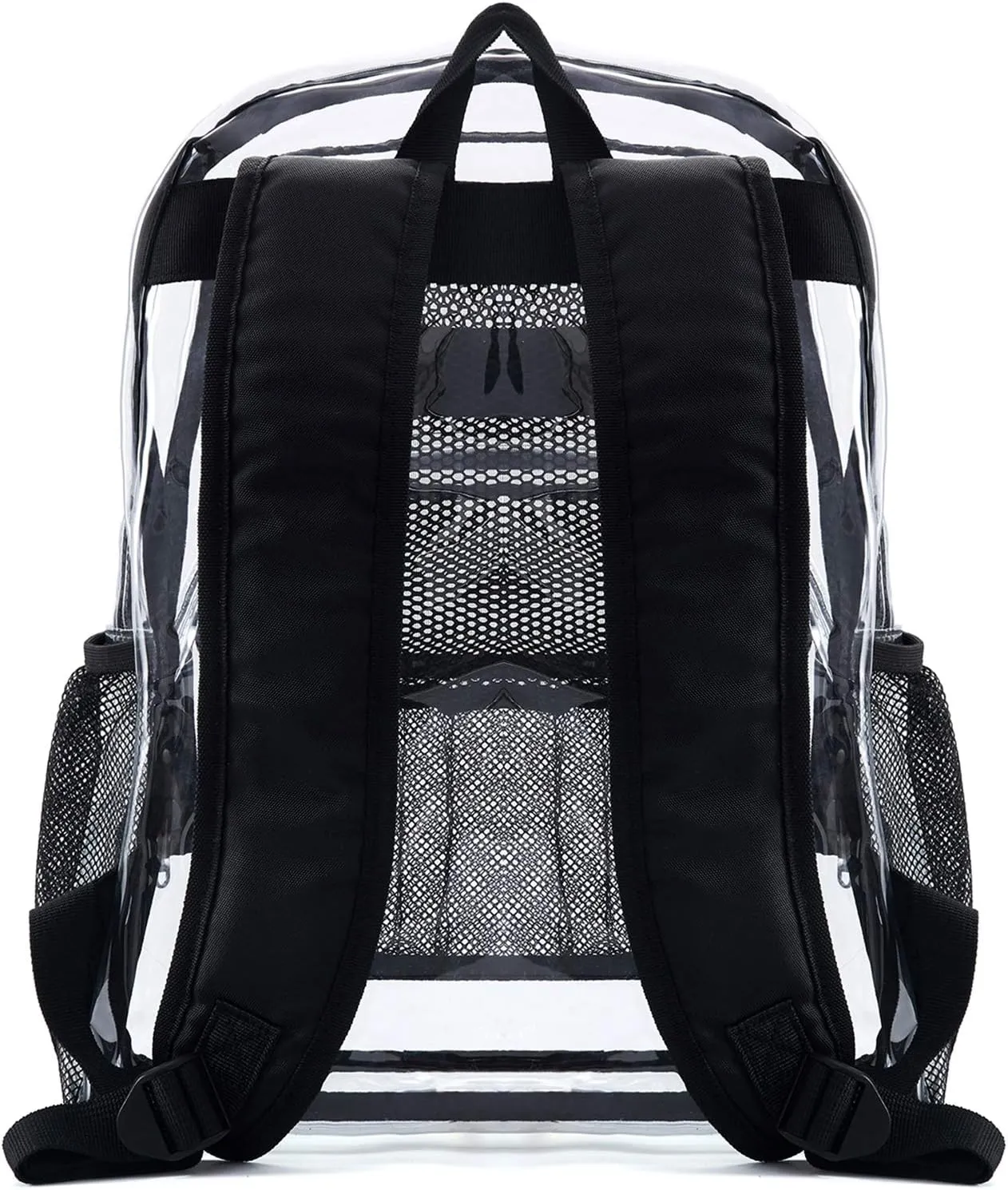 Vorspack Clear Backpack Heavy Duty PVC Transparent Backpack with Reinforced Strap for College Workplace - Navy