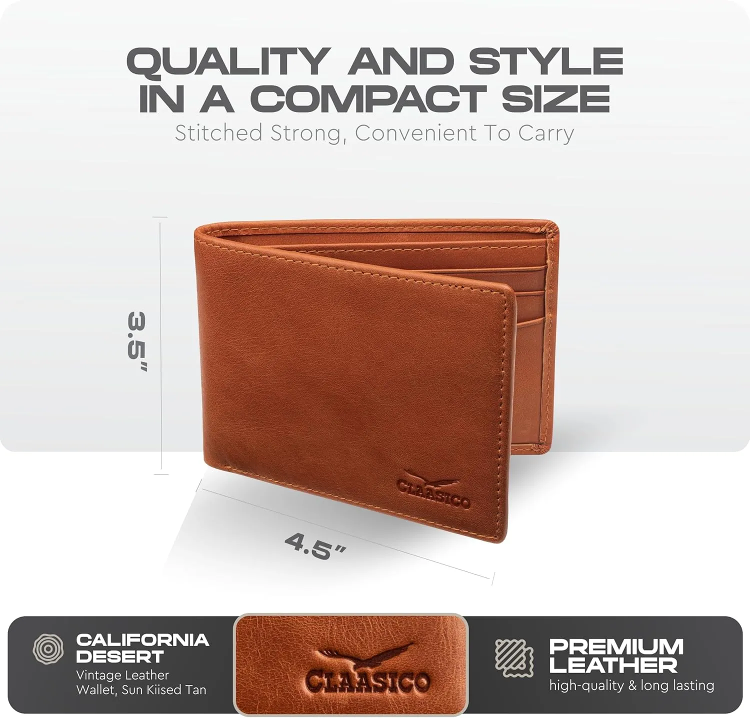 Wallet for Men’s - Genuine Leather Slim Bifold RFID Wallet - Gift for Men Packed in Stylish Gift Box
