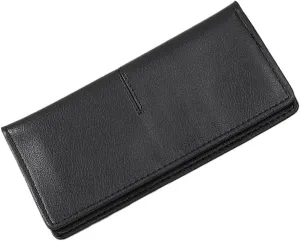 Wallet Women's Long Solid Color Simple Thin Wallet Multi Card Anti Demagnetization Retro Change Handbag Women(Black)