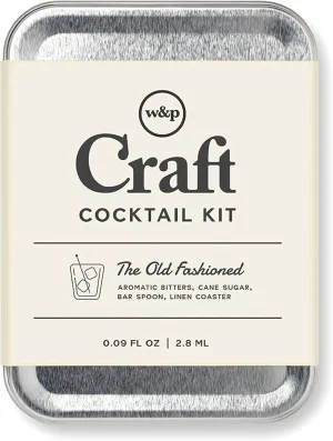 W&P Craft Old Fashioned Cocktail Kit, Mini Portable Carry On Travel Cocktail Kit, Great Gifts for Him or Her, 1 Pack