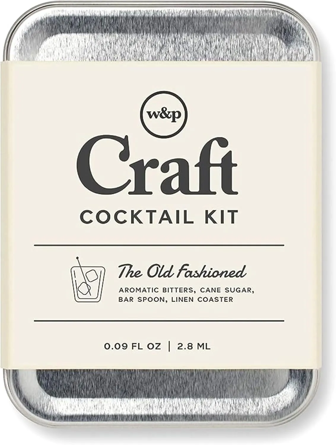 W&P Craft Old Fashioned Cocktail Kit, Mini Portable Carry On Travel Cocktail Kit, Great Gifts for Him or Her, 1 Pack