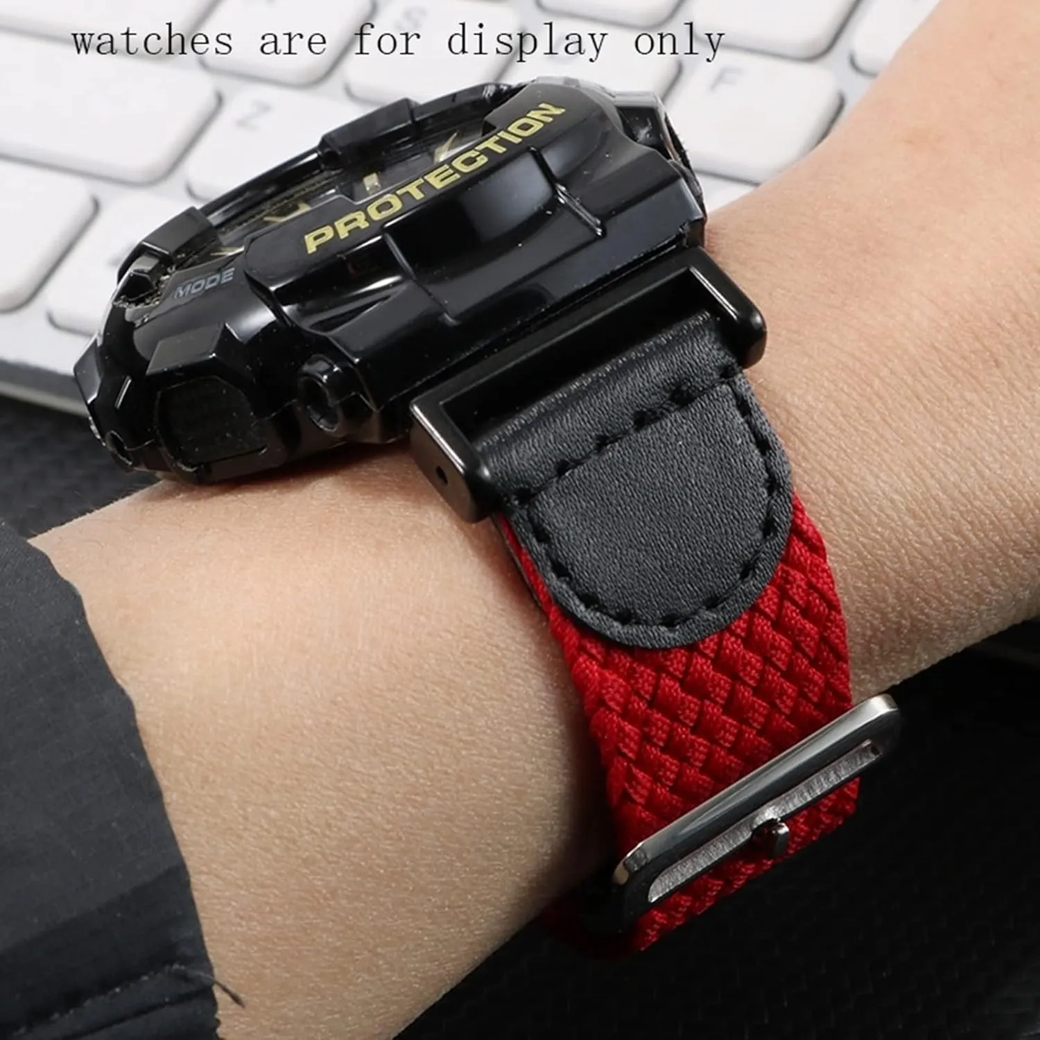 Watch Straps,Watch Wristband,20mm Electronic Analogue Watch Woven Canvas Nylon Watchband Replacement Accessories Sweat Absort Soft Comfortable Watch Wrist Band