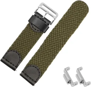 Watch Straps,Watch Wristband,20mm Electronic Analogue Watch Woven Canvas Nylon Watchband Replacement Accessories Sweat Absort Soft Comfortable Watch Wrist Band
