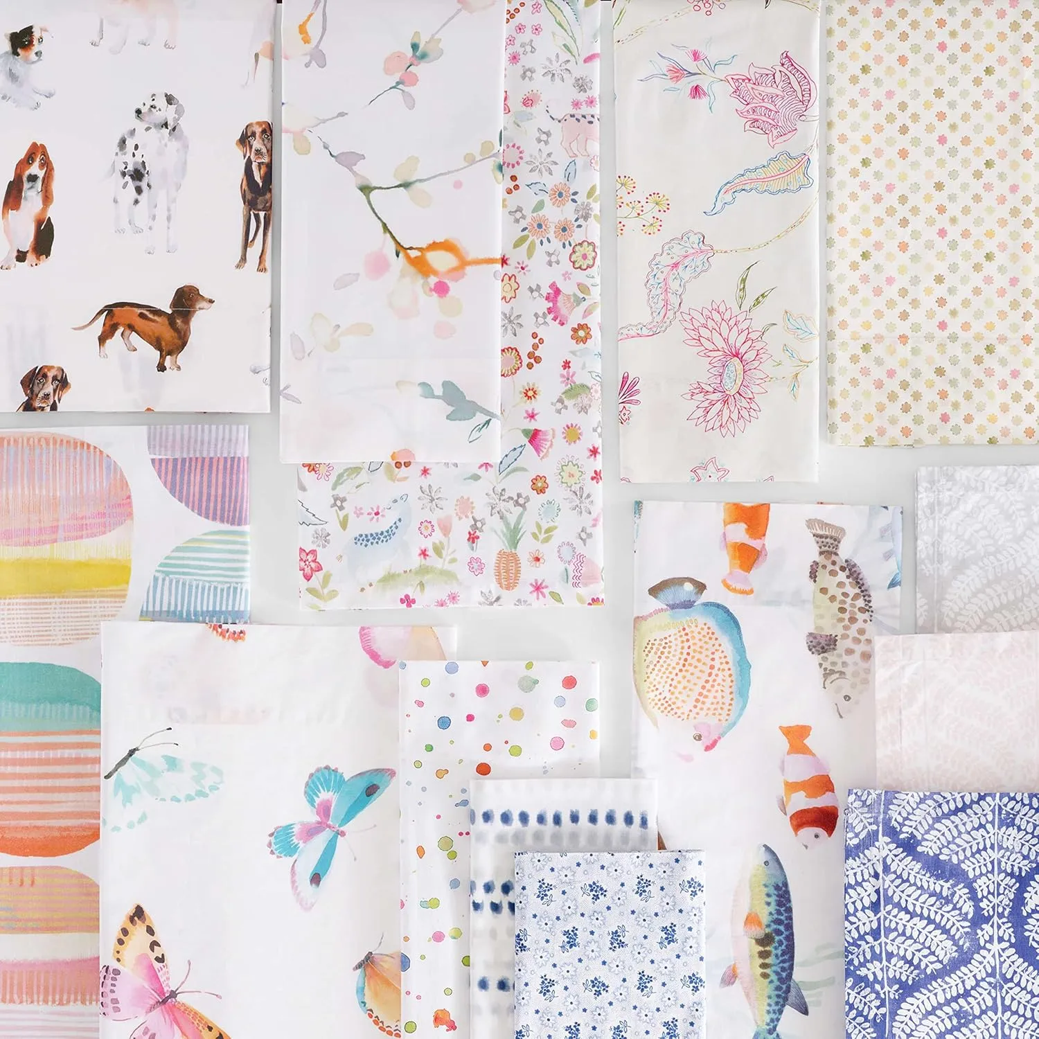 Watercolor Dots Sheet Set, King Size, Multi Graphic Pattern