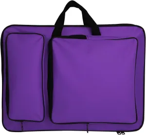 Waterproof Art/Craft Supplies Storage Tote Bag Artist Travel Portfolio Carrying Bag Case Painting Box Large Messenger Bag for Painting Brushes Pencils Palette Paints Sketchbook (Purple(Child))