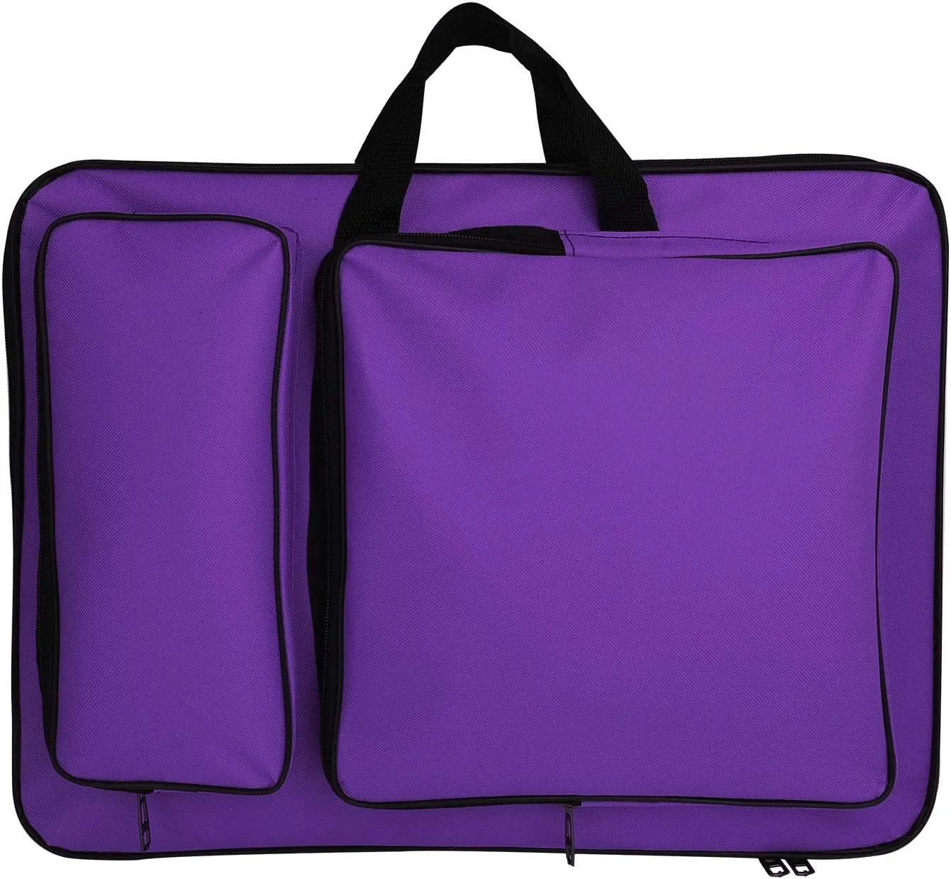 Waterproof Art/Craft Supplies Storage Tote Bag Artist Travel Portfolio Carrying Bag Case Painting Box Large Messenger Bag for Painting Brushes Pencils Palette Paints Sketchbook (Purple(Child))