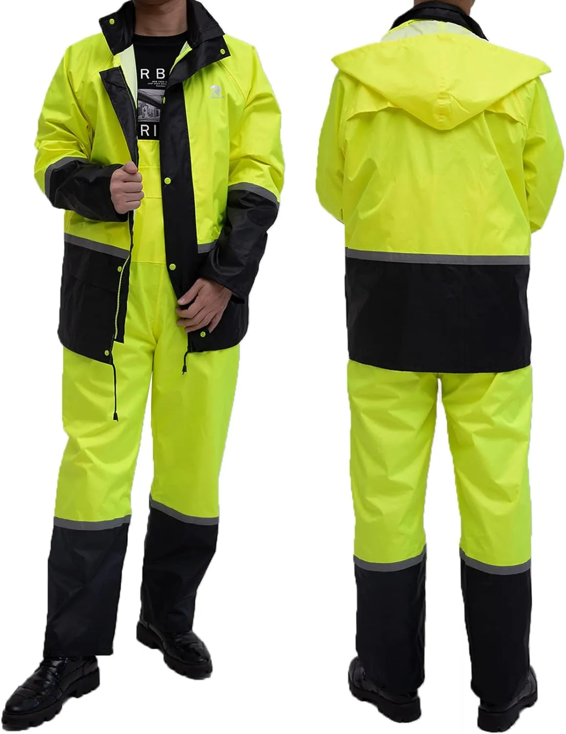 Waterproof Breathable Suits for Men - Durable Oxford Rain Jacket Coat With Pants