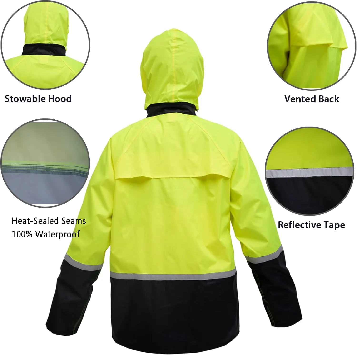 Waterproof Breathable Suits for Men - Durable Oxford Rain Jacket Coat With Pants