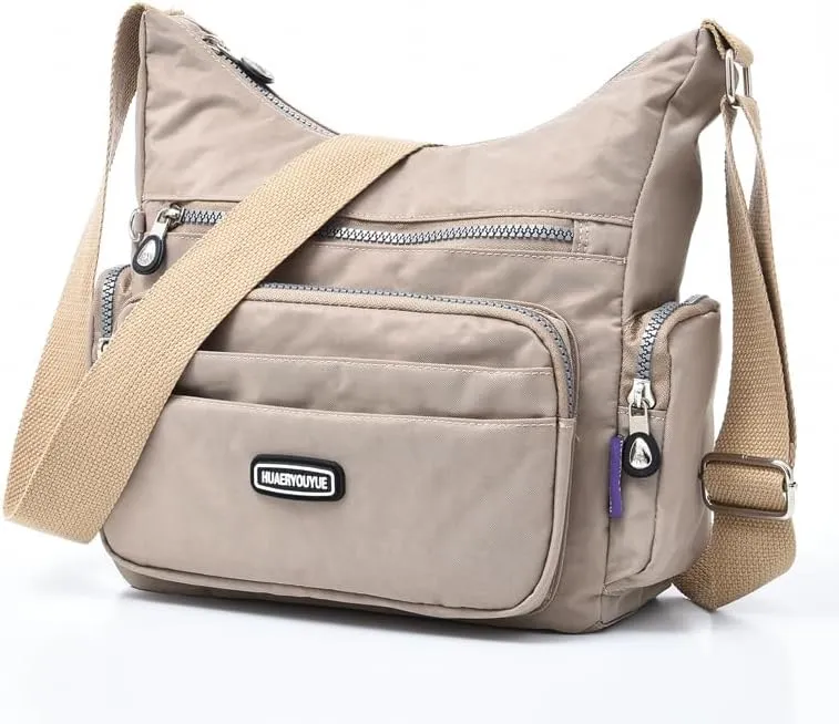 Waterproof Nylon Crossbody Bag for Women Large Capacity Shoulder Bag Travel Purses and Handbag