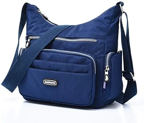 Waterproof Nylon Crossbody Bag for Women Large Capacity Shoulder Bag Travel Purses and Handbag