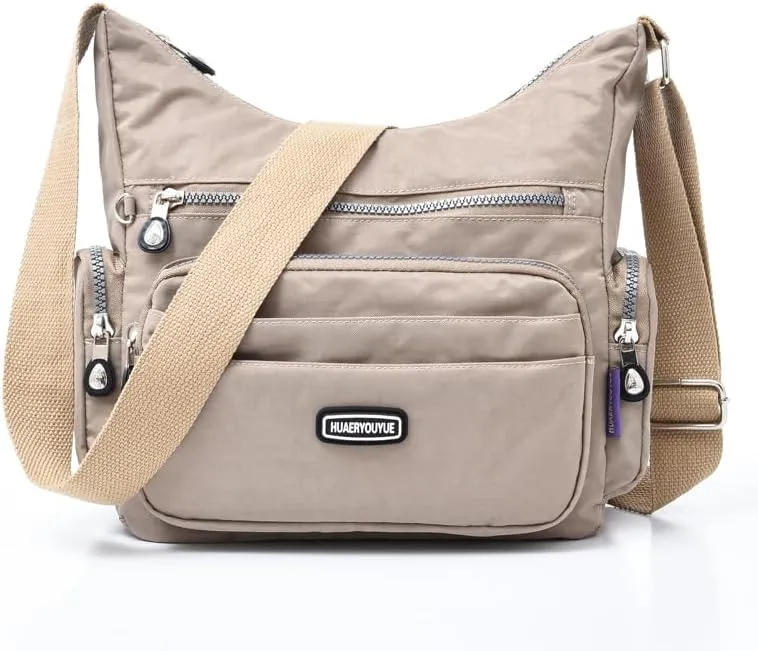 Waterproof Nylon Crossbody Bag for Women Large Capacity Shoulder Bag Travel Purses and Handbag