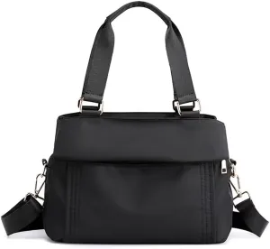 Waterproof Nylon Handbag for Women Multi-pocket Tote Purse Casual Shoulder Bag Roomy Crossbody Bag Top Handle Satchel