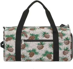 Waterproof Pinecone Travel Duffel Bag with Shoe Compartment Gym Weekender