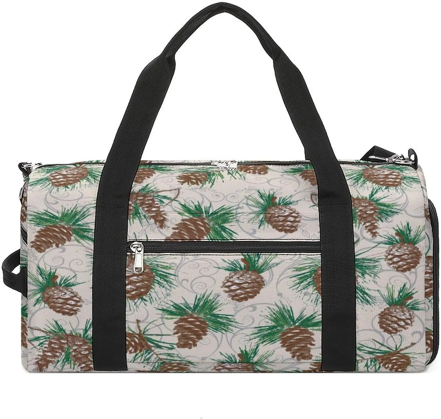 Waterproof Pinecone Travel Duffel Bag with Shoe Compartment Gym Weekender