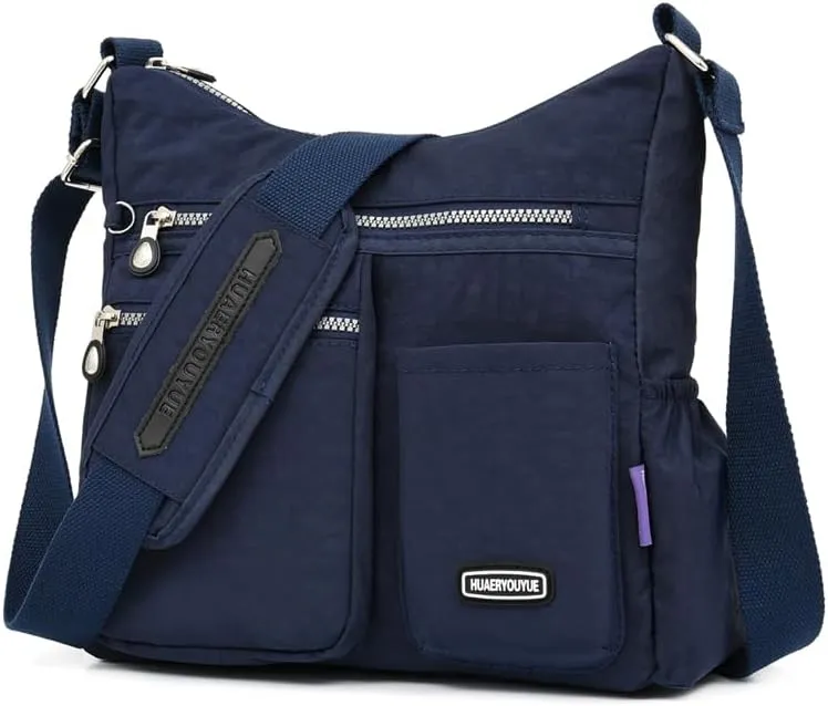 Waterproof Shoulder Bag Nylon Crossbody Bag for Women Travel Purses and Handbag Large Capacity