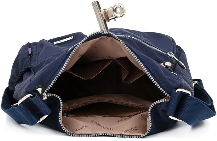Waterproof Shoulder Bag Nylon Crossbody Bag for Women Travel Purses and Handbag Large Capacity
