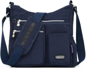 Waterproof Shoulder Bag Nylon Crossbody Bag for Women Travel Purses and Handbag Large Capacity