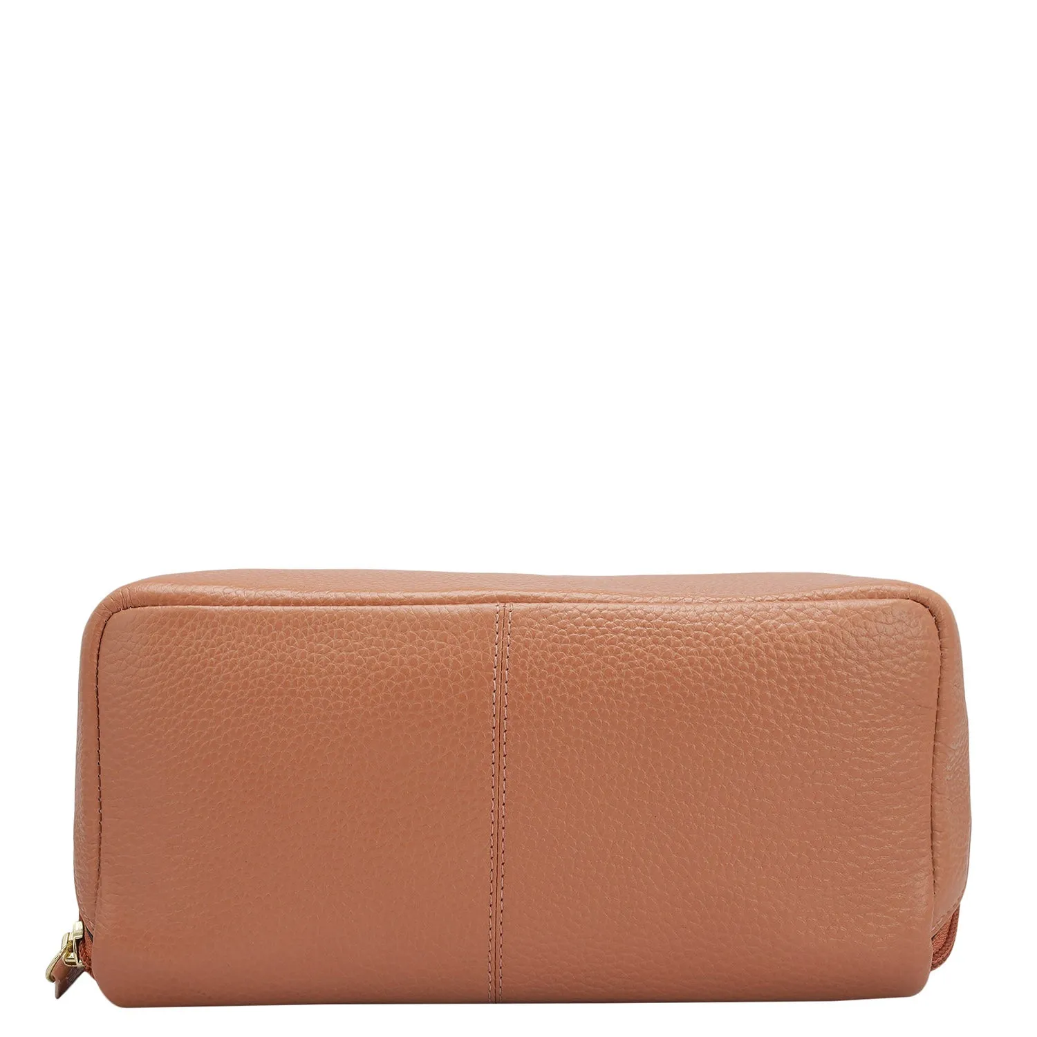 Wax Leather Vanity Pouch - Terracotta