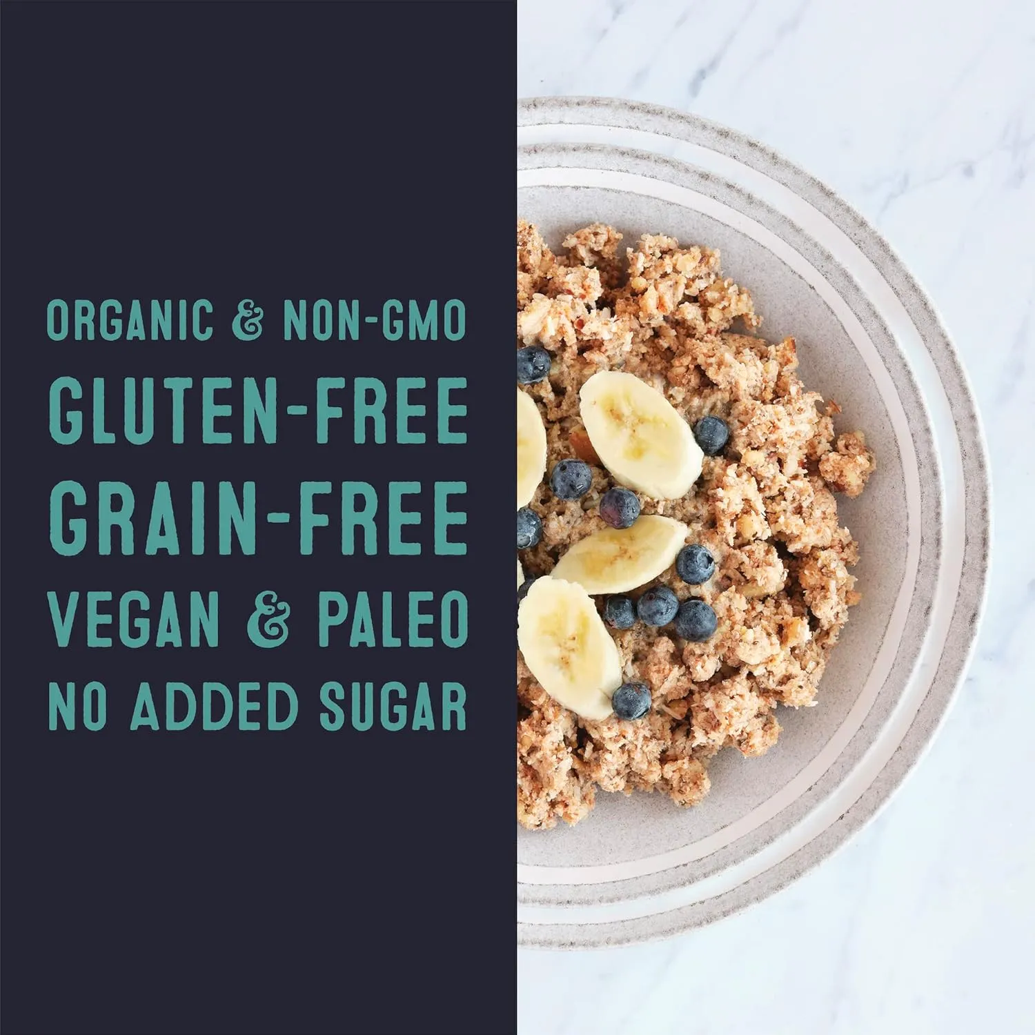 Wella Cereal Oatmeal Alternative, Gluten-Free Breakfast Hot Cereal, Grain-Free Paleo Organic Vegan High Protein Superfood, Plant-Based Non-GMO, Low in Net Carbs, Multi-Serve Bag, Original Flavor (1 Count, 12.8 oz. Bag)