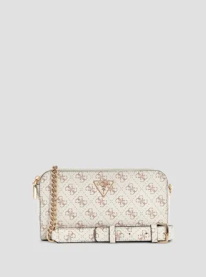 White Logo Daryna Crossbody Bag