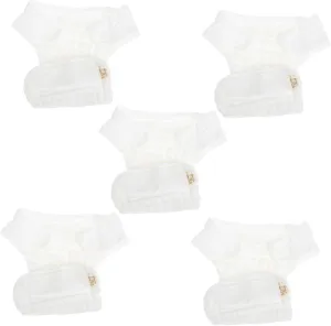 White Newborn Diapers 5 Pack of Washable Diaper Pants Cotton Diaper Cover Dry Comfortable for Babies