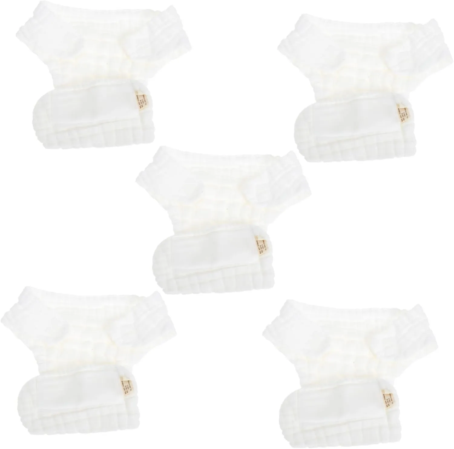 White Newborn Diapers 5 Pack of Washable Diaper Pants Cotton Diaper Cover Dry Comfortable for Babies