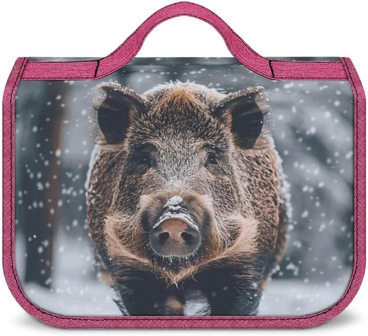 Wild Boar Travel Toiletry Bag for Women,Hanging Toiletry Organizer with Hook, Makeup Bag Travel Organizer for Shampoo,Toiletriesl