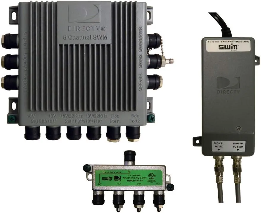Winegard SWM-D30 Multi-Switch Kit for DIRECTV, Standard, White
