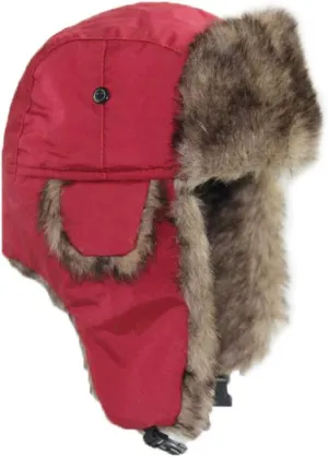 Winter Trapper Hat Unisex Russian Ushanka Trooper Aviator Hats for Women Men Snow Eskimo Hat with Ear Flaps for Cold Weather
