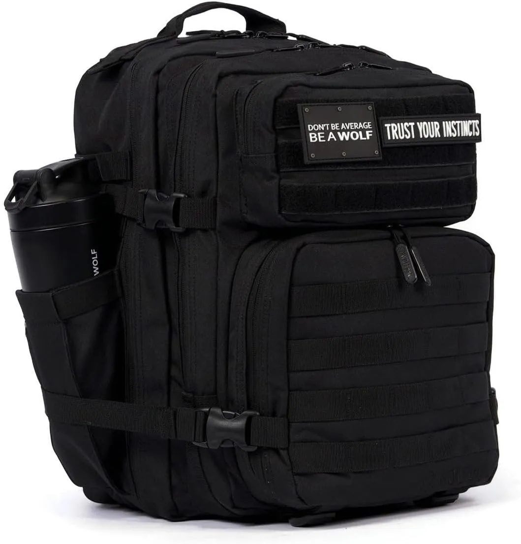 WOLFpak 35L Backpack Meal Prep Management (Alpha Black) Lunch Box, Cooler, Travel, Insulated Bag, Daypack