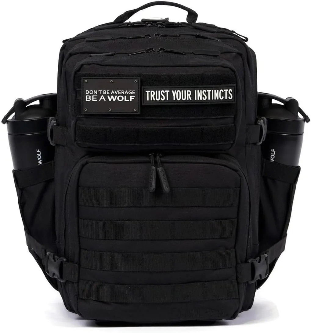 WOLFpak 35L Backpack Meal Prep Management (Alpha Black) Lunch Box, Cooler, Travel, Insulated Bag, Daypack