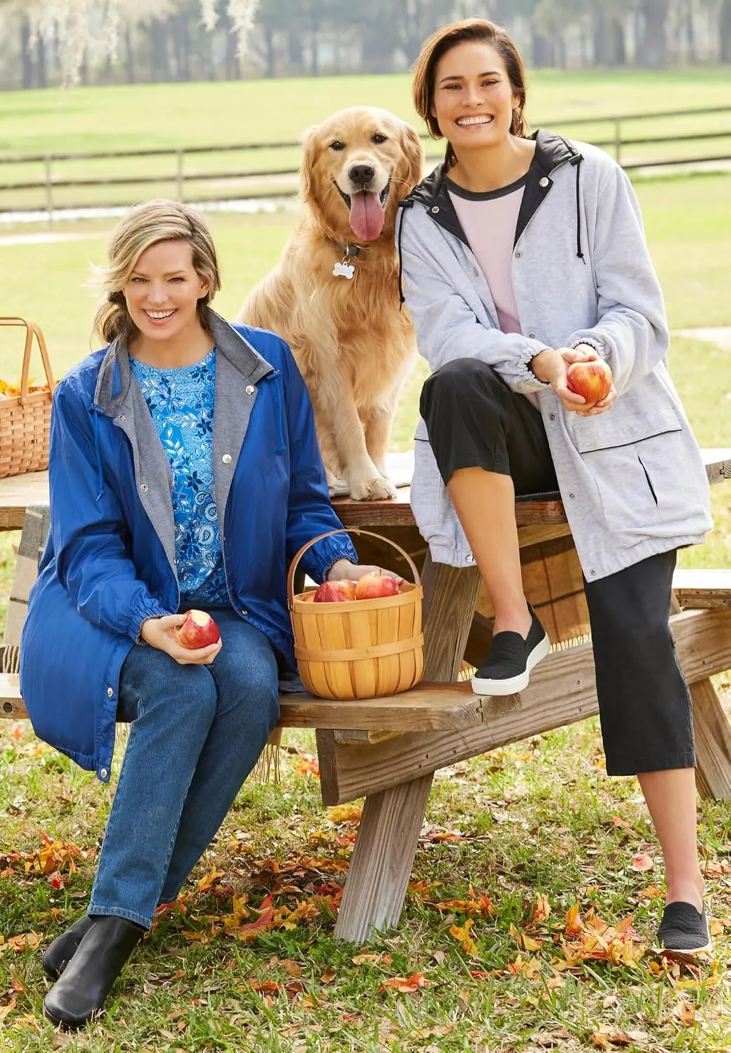 Woman Within Plus Size Fleece Nylon Reversible Jacket