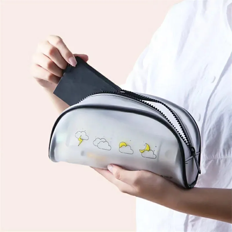 Women 4pc set Transparent Cosmetic Bag