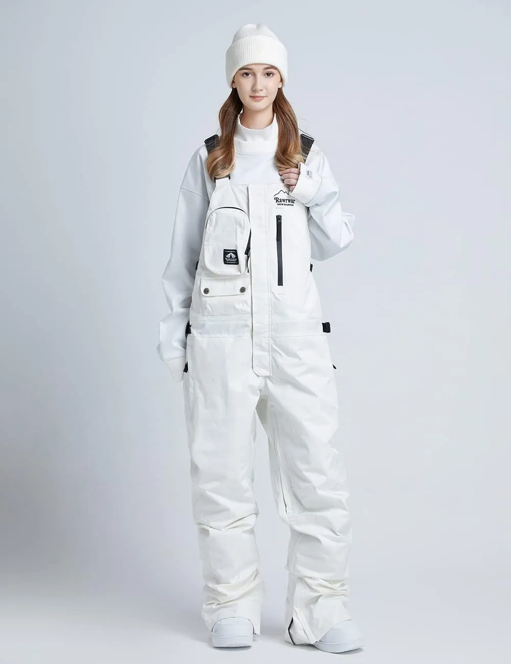 Women and Men's Ski Overalls Waterproof Snow Bibs Ski Pants Windproof Insulated Overalls Pants Outdoor Snowboard Pant